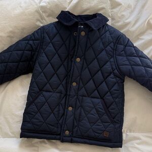 Janie and Jack Barn Jacket -  Kids Quilted Navy Jacket Preppy